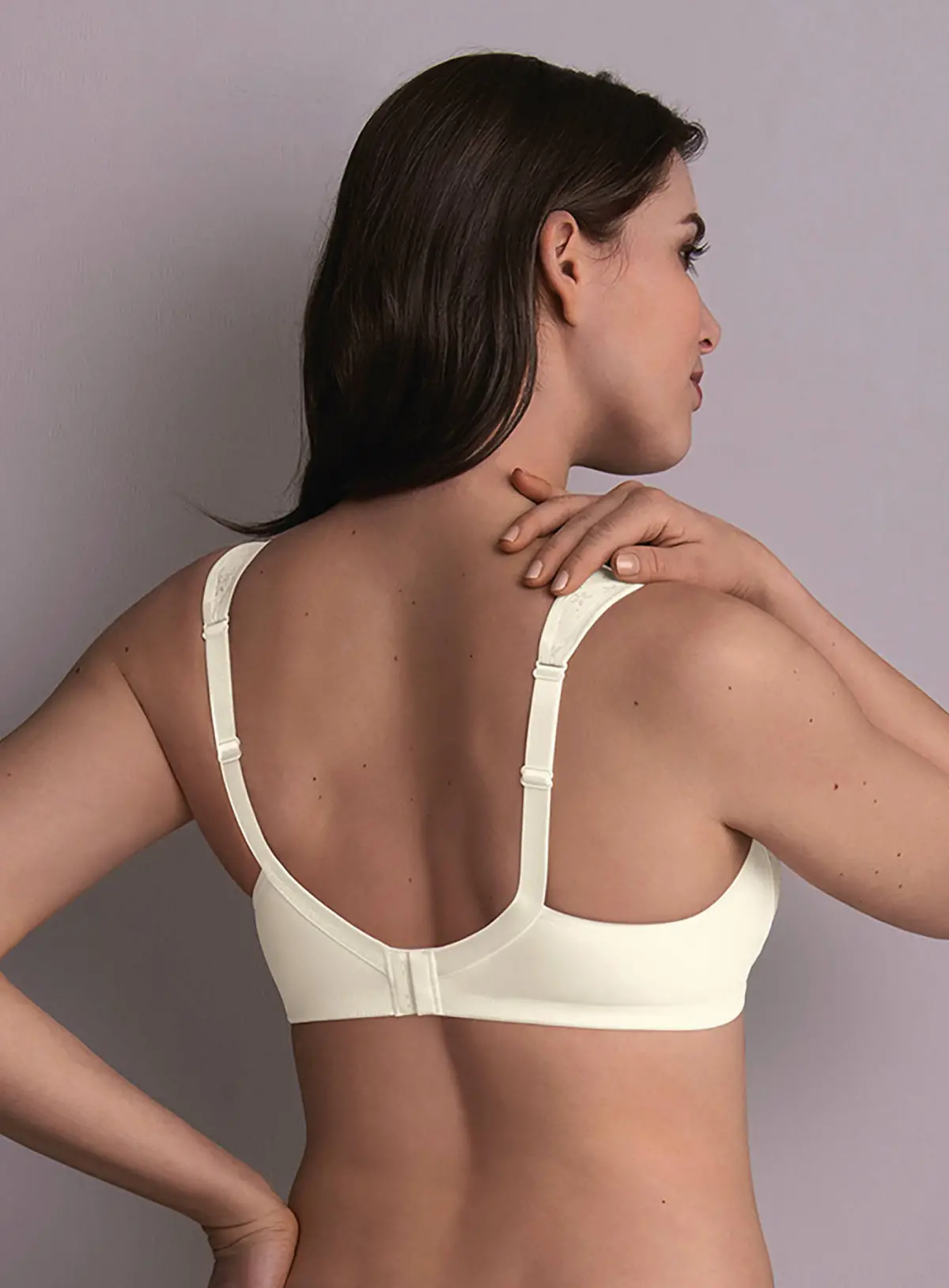 4753X CLARA ART Silikon Meme Protez Sütyeni (Kırık Beyaz)