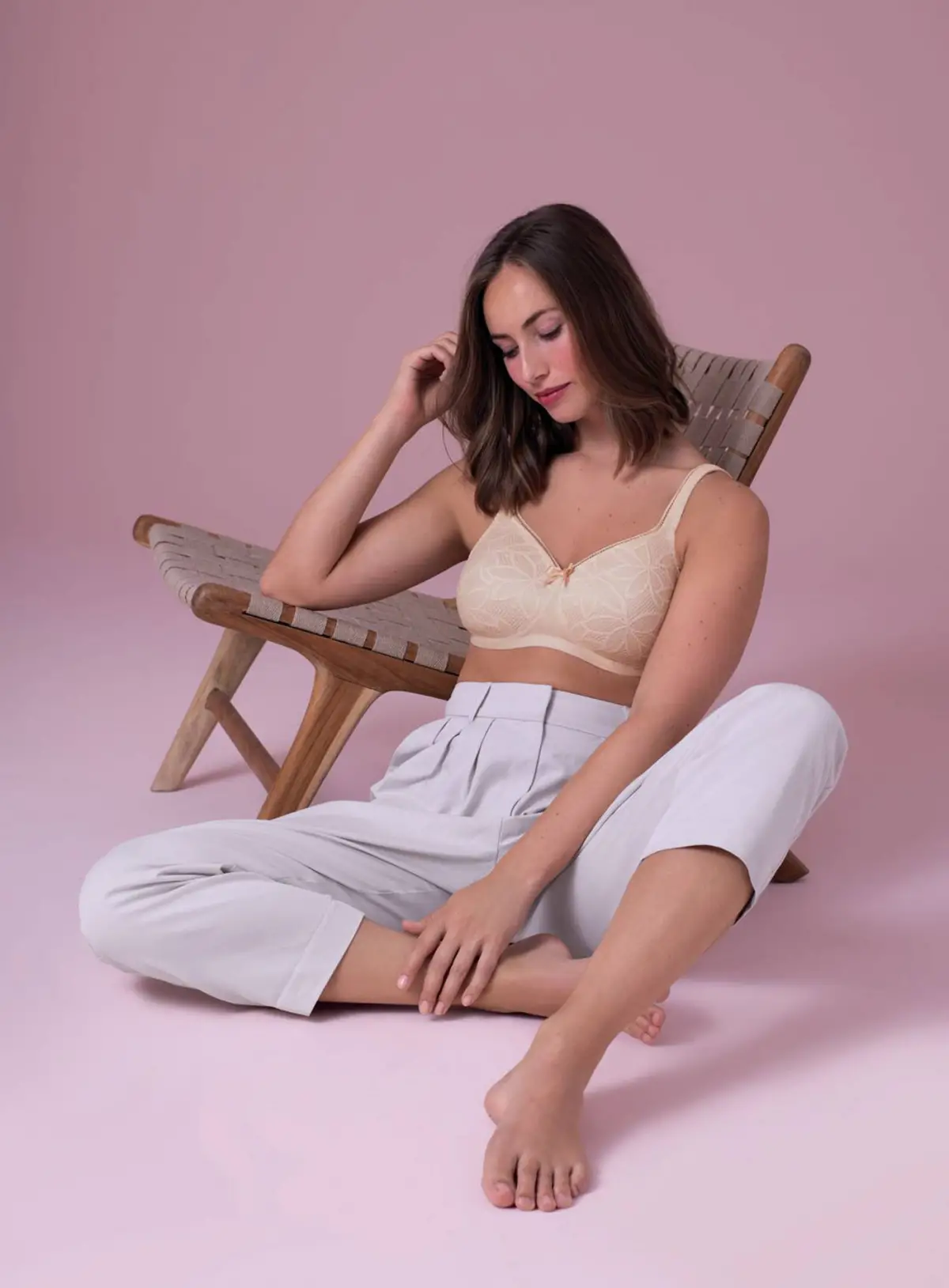 5776X Silikon Meme Protez Sütyeni (TOZ PEMBE)