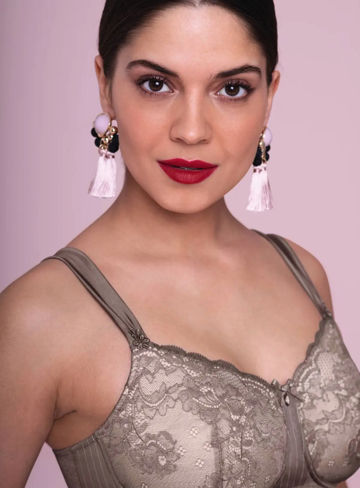 4705X Silikon Meme Protez Sütyeni (Bej-Kahve)