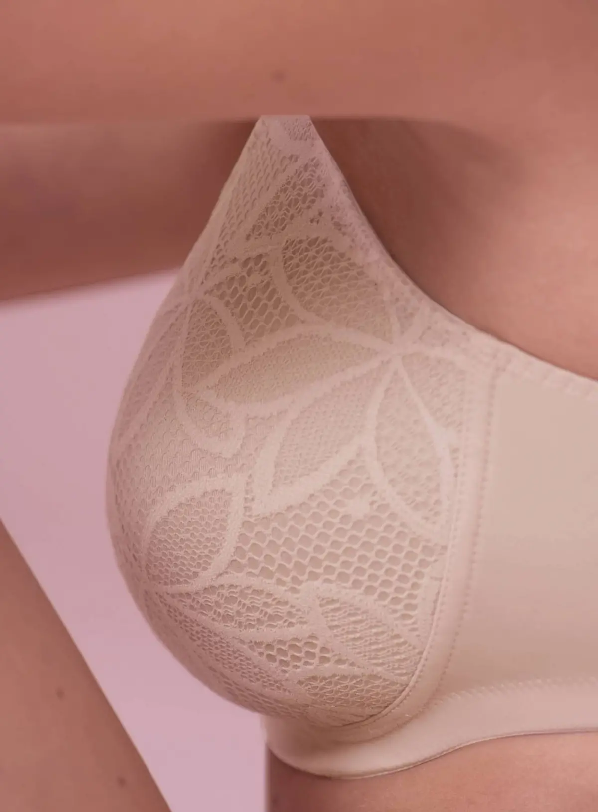 5776X Silikon Meme Protez Sütyeni (TOZ PEMBE)